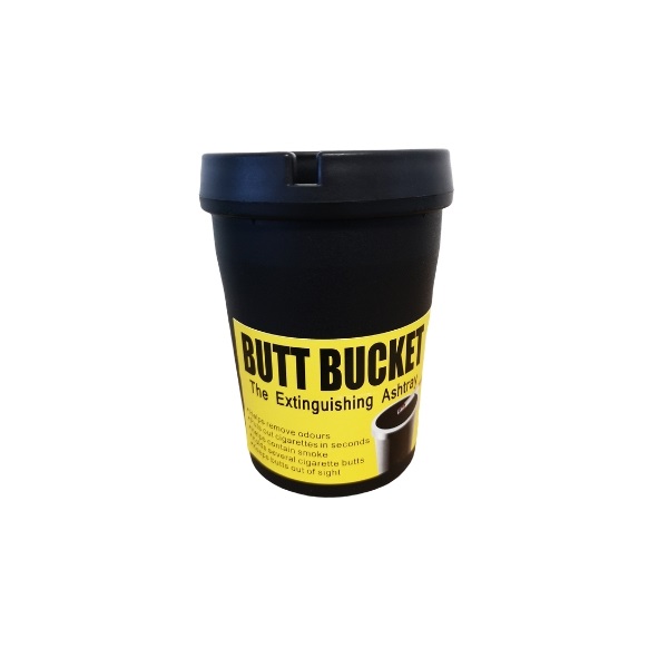 Butt Bucket – Ashtray / Cigarette Buds Ash Tray – Black (Medium)