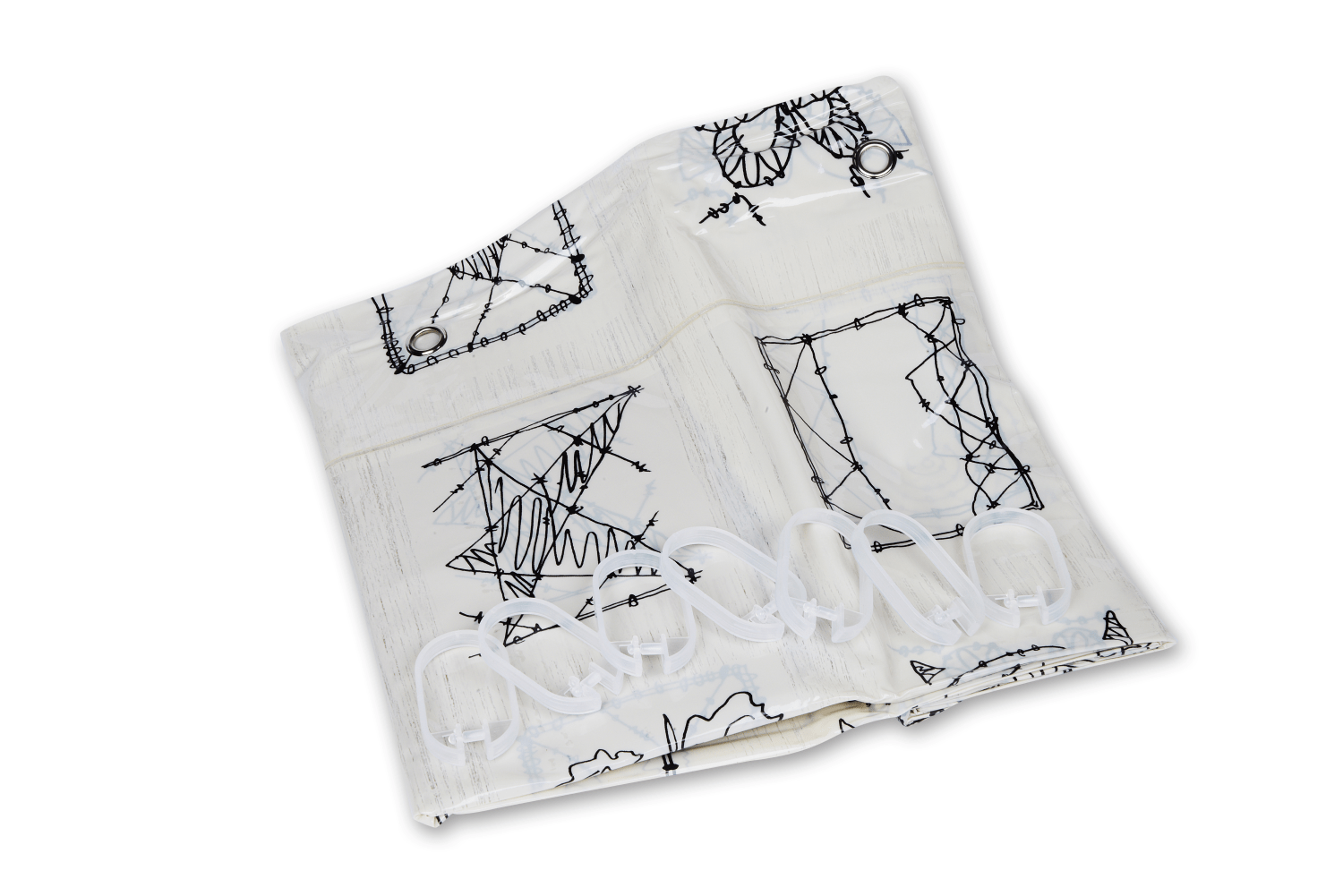 MTS Home Polyvinyl Chloride Shower Curtain Graphics