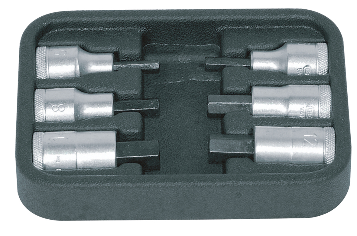 Gedore Socket Set Allenkey 1/2 Drive 6 Piece
