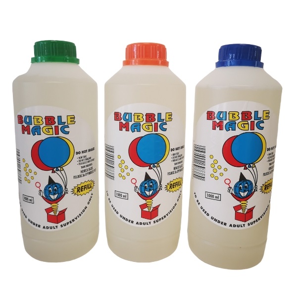 Bubbles – Blowing Bubble Refills (Bulk pack of 3) – 1 Litre Bottles
