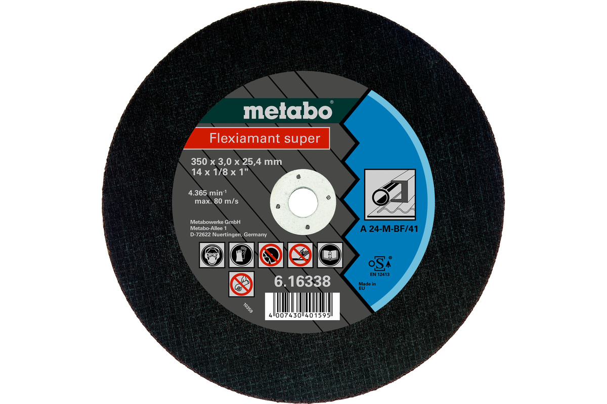 Metabo – Flexiamant Steel Cutting Disc – 350mm – TF 41 (616338000)