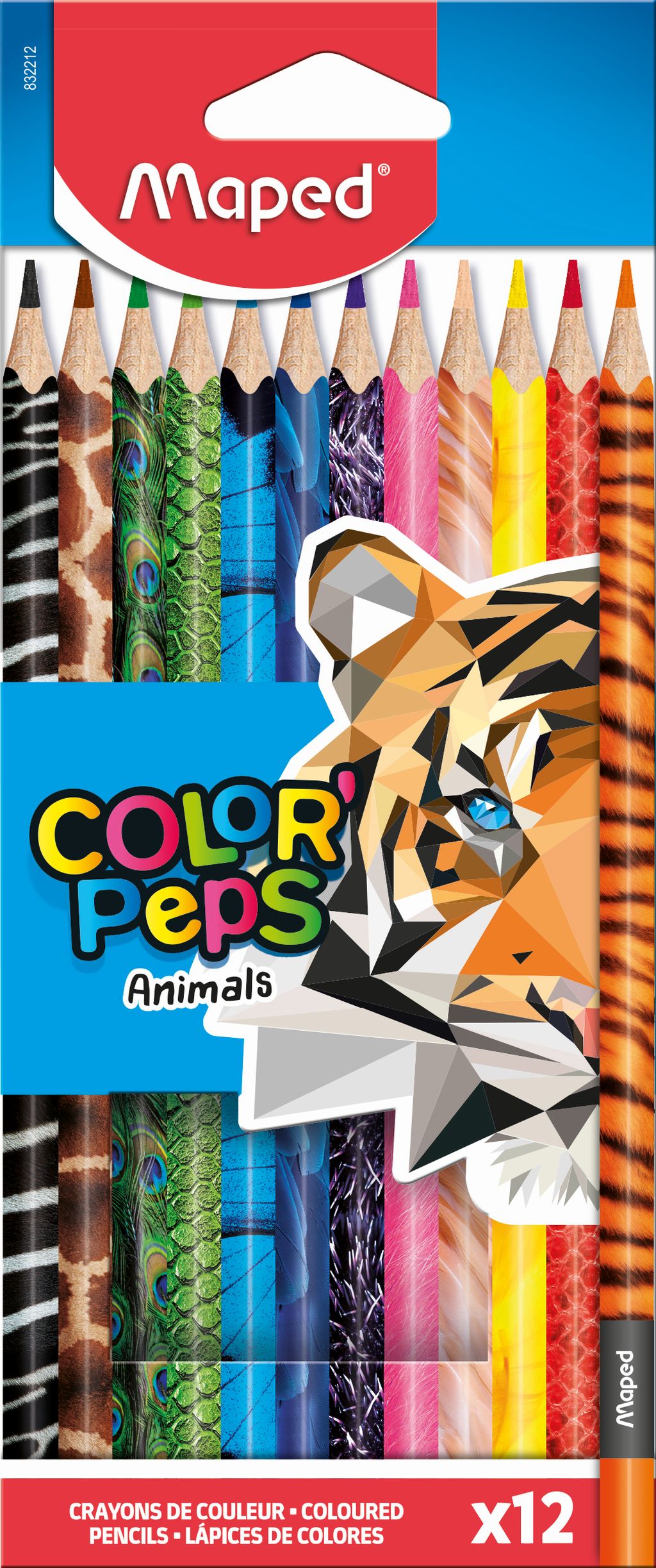 Maped Animal Triangular Colour Pencils 12’s
