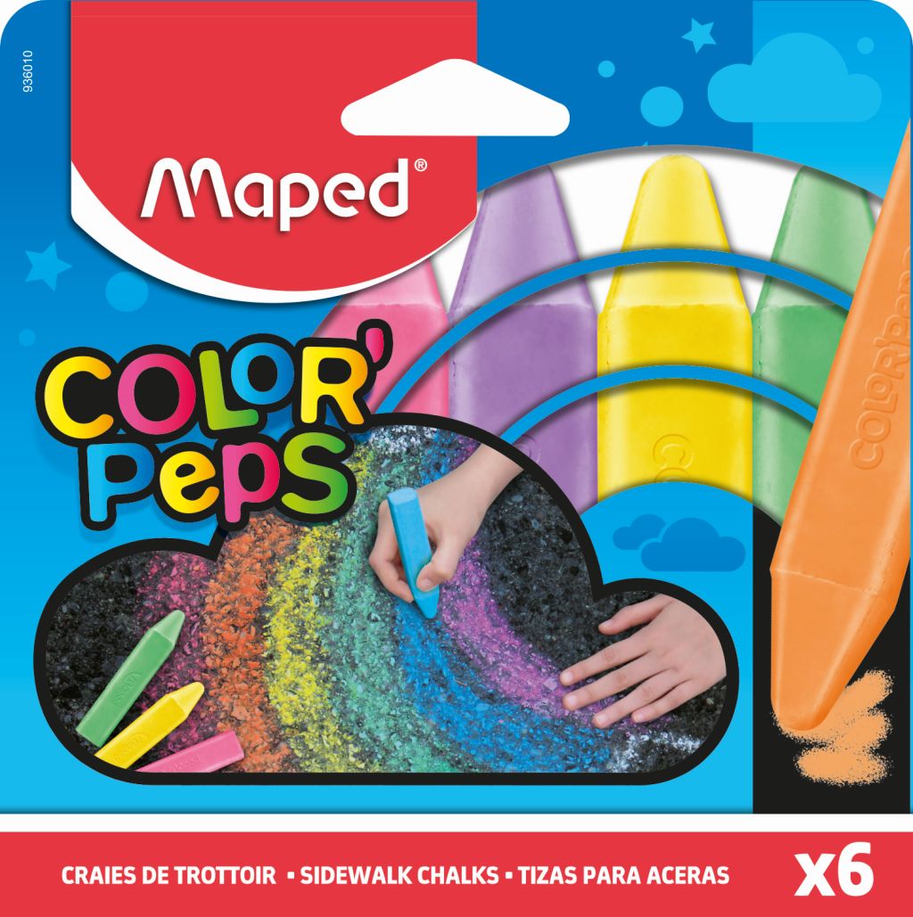 Maped Pavement Chalk Squared Asst. 6’s