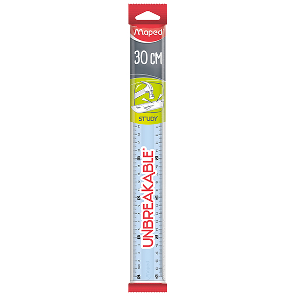 Maped Study Unbreakable 30cm Ruler – Pink/Blue  Box of 25 Tinted Rulers