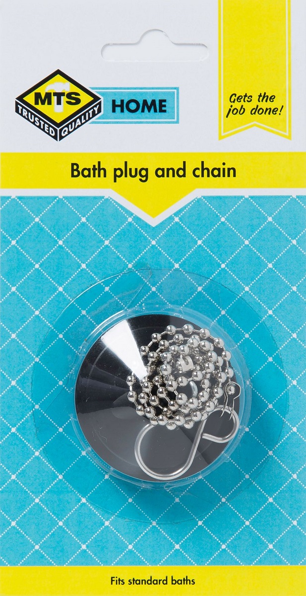 MTS Home Bath Plug & Chain – Black