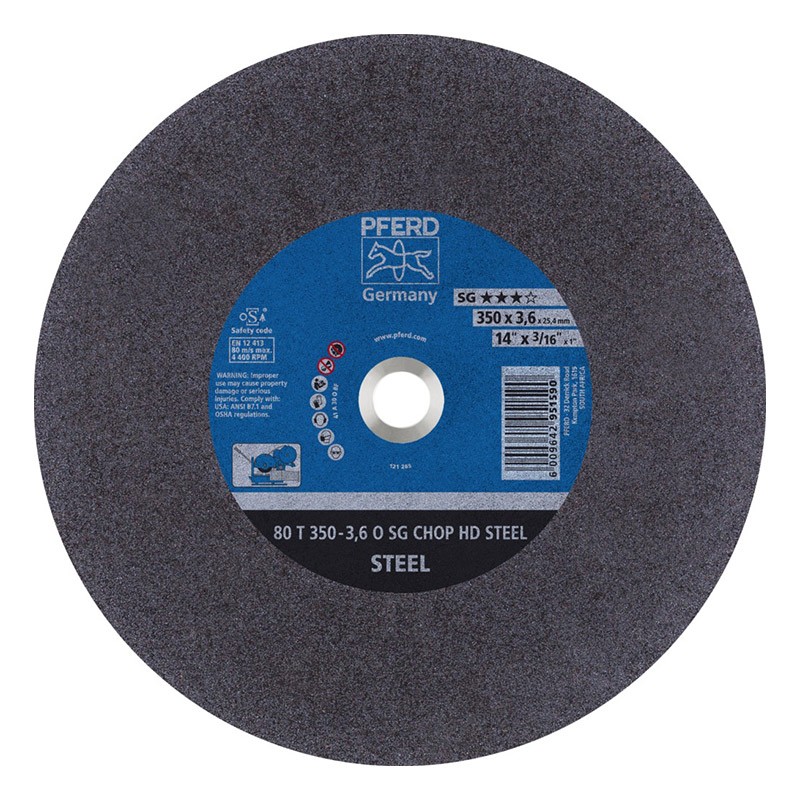 Pferd Cutting Disc Steel Flat 350mm 25.4 Bore SG