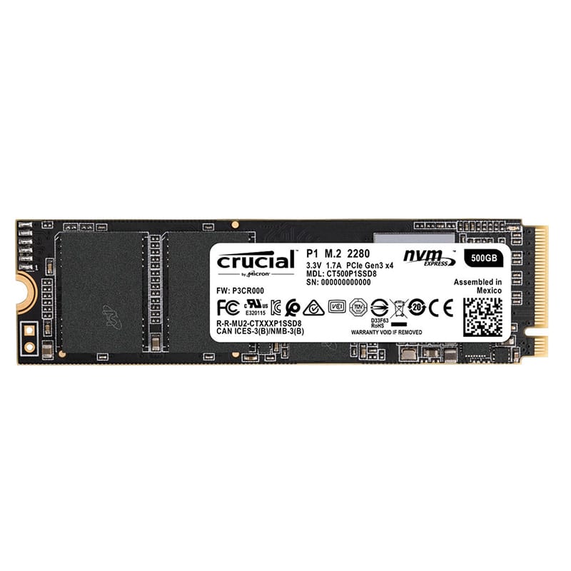 Crucial P1 500GB 3D PCIE NVME M.2 SSD