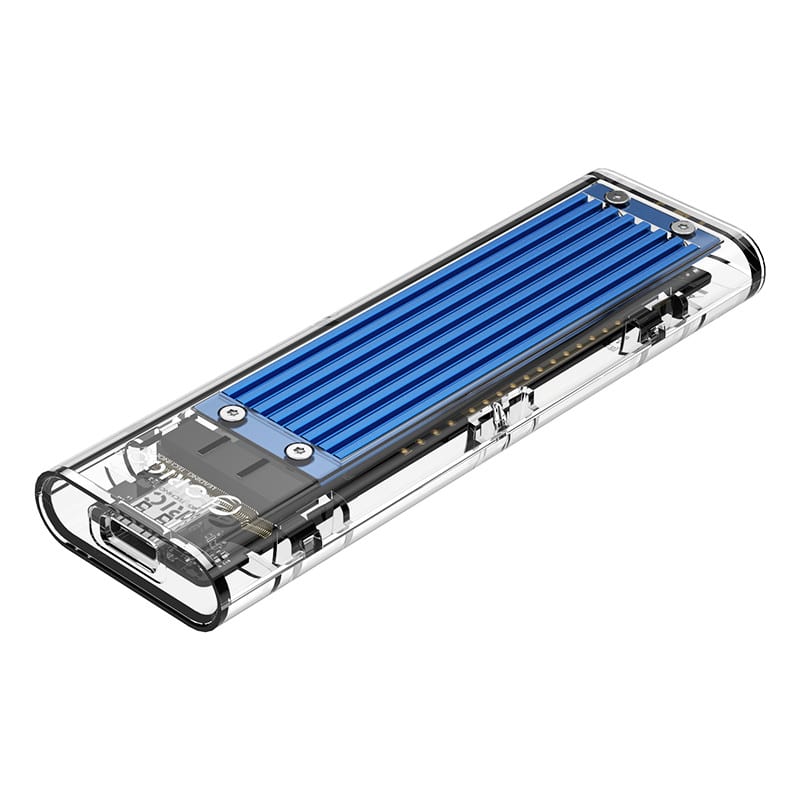 Orico M.2 NVME USB3.1 Type-C Transparent SSD Enclosure – Blue