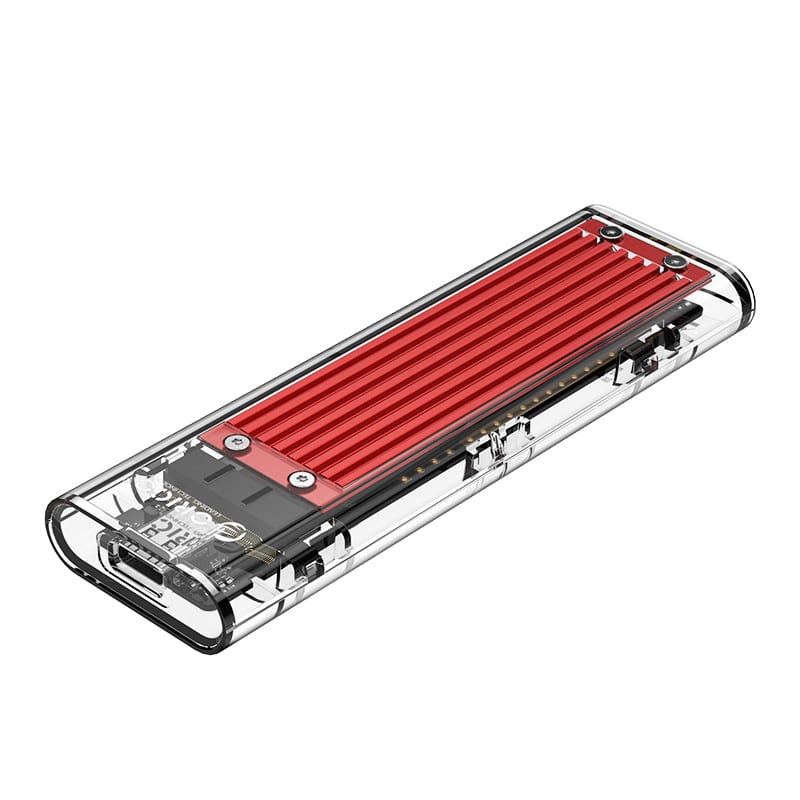 Orico M.2 NVME USB3.1 Type-C Transparent SSD Enclosure – Red
