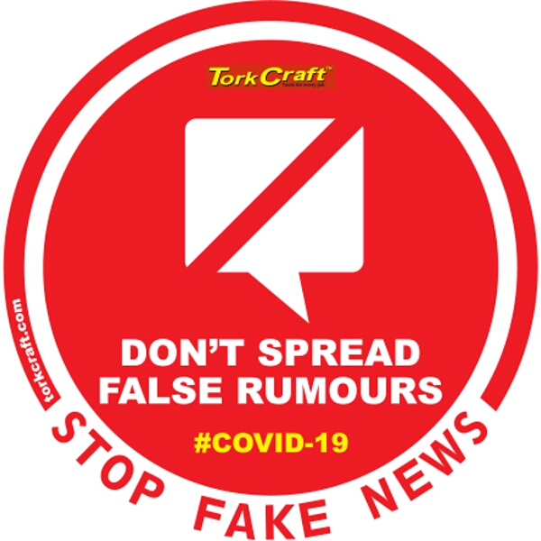 Covid 19 – 170mm Round Awareness Graphic – Tork Craft Red Rumours