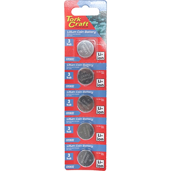 Cr2032 3V Lithium Coin Battery X5 Pack (Moq 20)