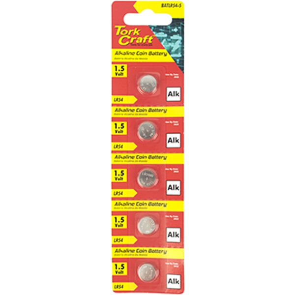Lr54 Alkaline Coin Battery X5 Pack (Moq 20)