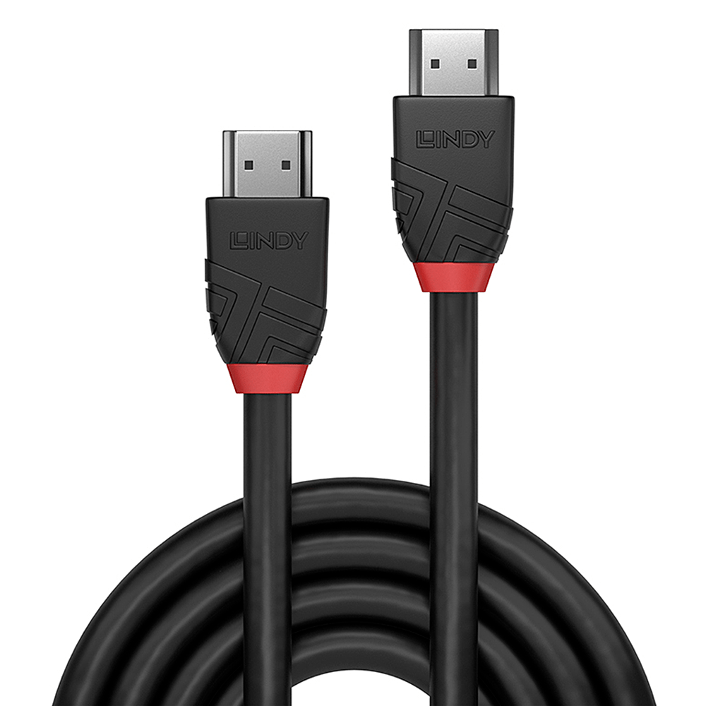 Lindy 1m HDMI 2.0 Male To Male Cable – Black Line (36471)