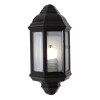 Eurolux Lantern Half Bevelled Glass Black Eurolux Lantern Half Bevelled Glass Black