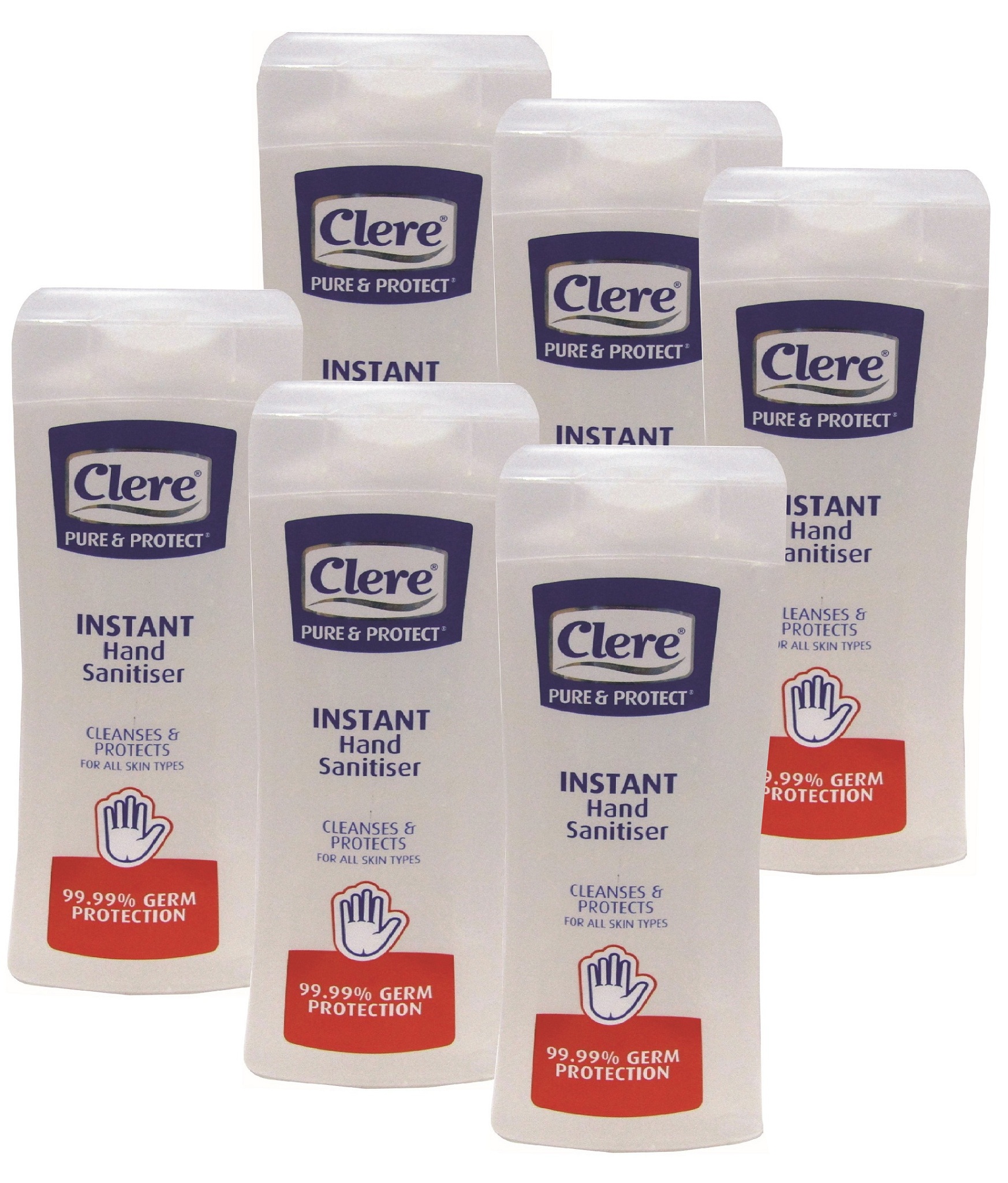 Clere Instant Hand Sanitizer70% Alcohol 200 ml (Pack of 6)