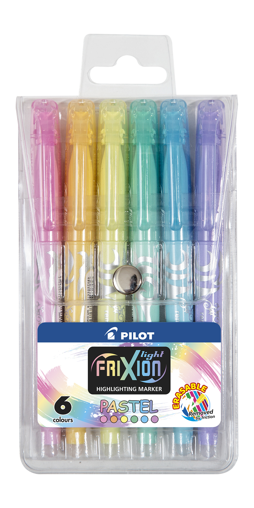 Pilot SW-FL Pastel Frixion Highlighters – Wallet of 6 Assorted Colours