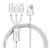 Orico 3in1 Micro USB | Type-C | Lightning 1.2m Cable – Silver Orico 3in1 Micro USB | Type-C | Lightning 1.2m Cable – Silver