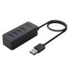 Orico 4 Port USB3.0 Hub Micro USB – Black Orico 4 Port USB3.0 Hub Micro USB – Black