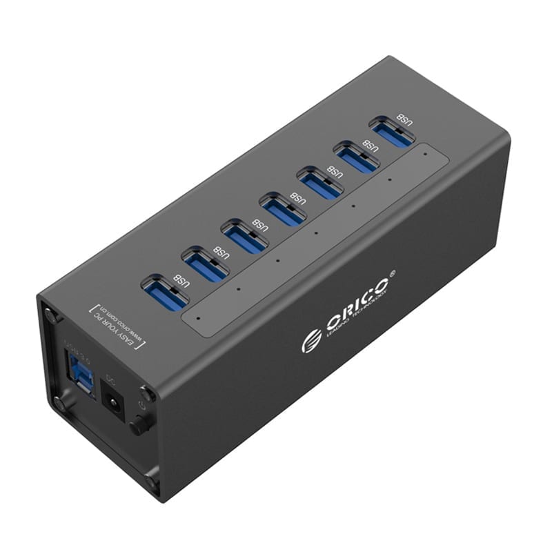 Orico 7 port USB3.0 Hub Aluminium – Black