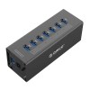 Orico 7 port USB3.0 Hub Aluminium – Black Orico 7 port USB3.0 Hub Aluminium – Black