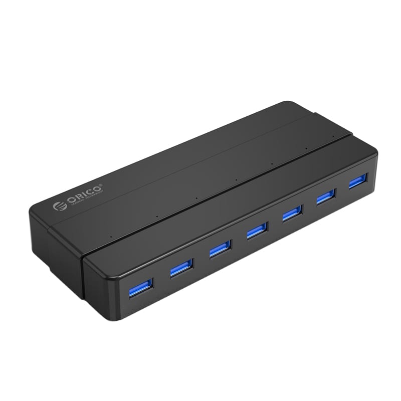 Orico 7 Port USB3.0 HUB with power supply – Black