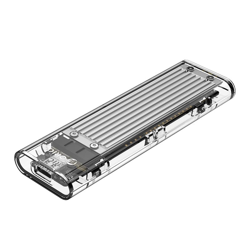 Orico M.2 NVME GEN2 USB3.1 Type-C Transparent M-Key SSD Enclosure – Silver