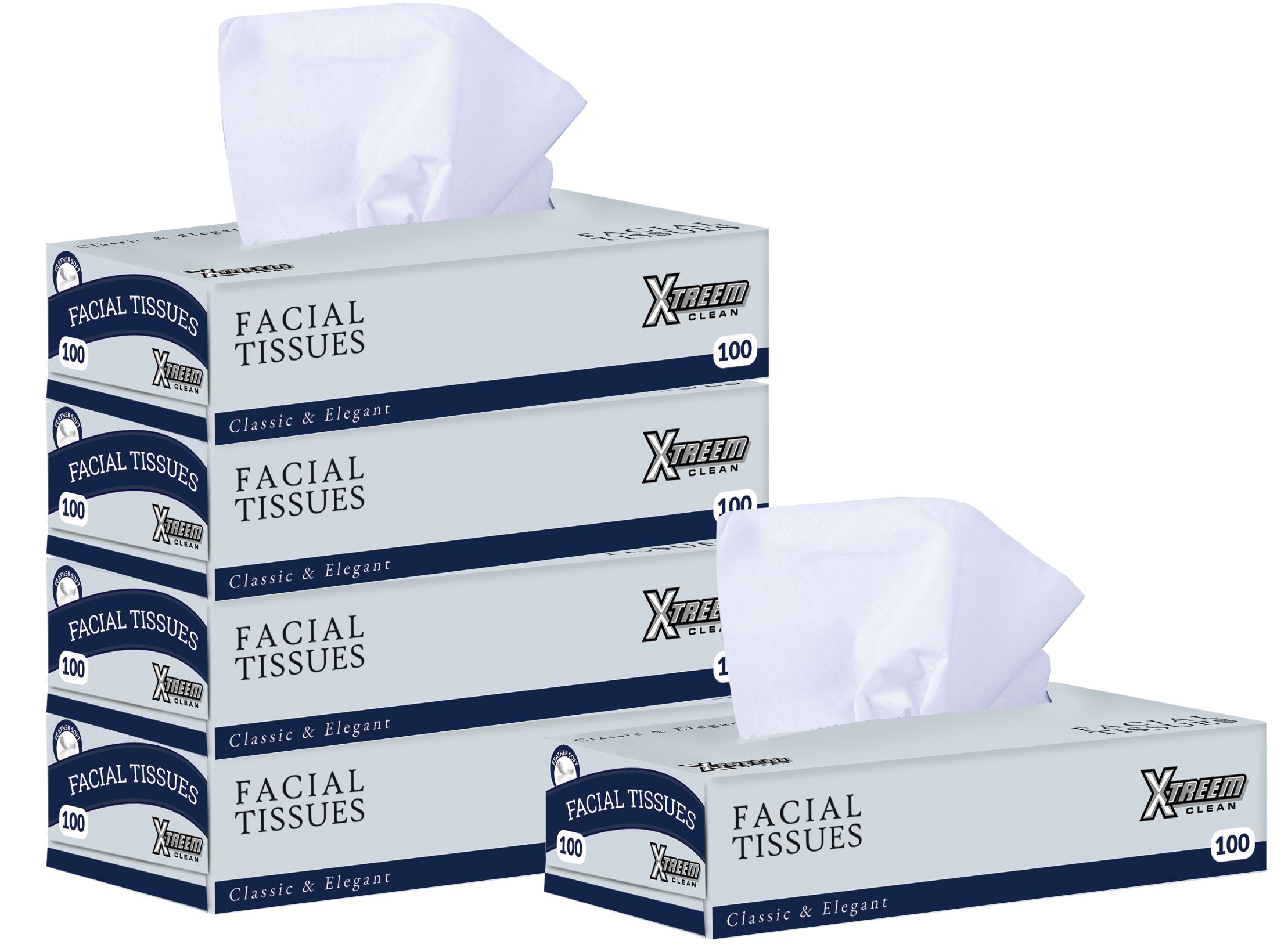 Xtreem Facial Tissues 100’s – Pack of 5 Boxes