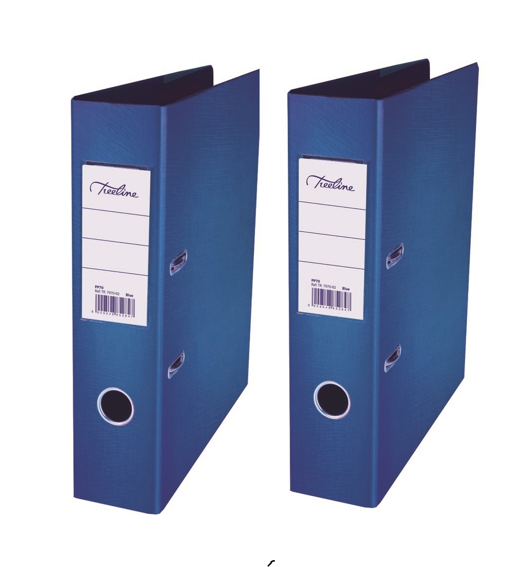 Treeline Blue PP Lever Arch File – Pack of 2