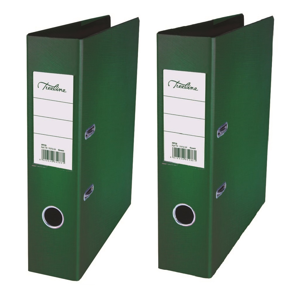 Treeline Green PP Lever Arch File – Pack of 2