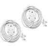 Two Pack 5M Heavy Duty 16A Extension Electrical Lead / Cord / Cable Two Pack 5M Heavy Duty 16A Extension Electrical Lead / Cord / Cable