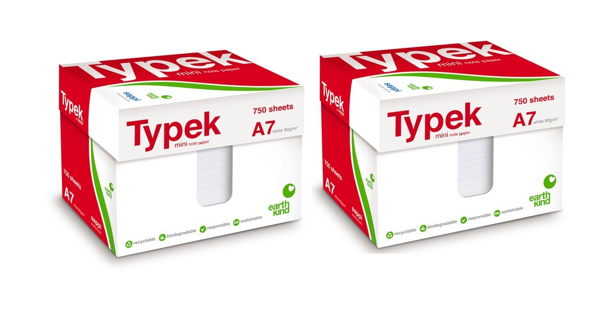 Typek A7 Mini Note Memo Paper White 80gsm – 750 Sheets – 2-Pack