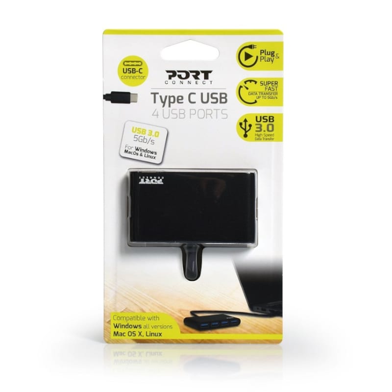 PORT  USB HUB 4 PORTS TYPE C