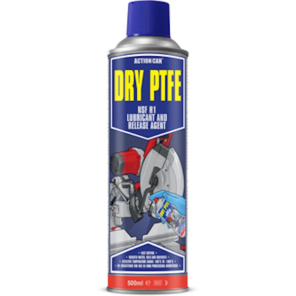 Action Can Dry Film Lubricant Fast Drying P.T.F.E 500Ml