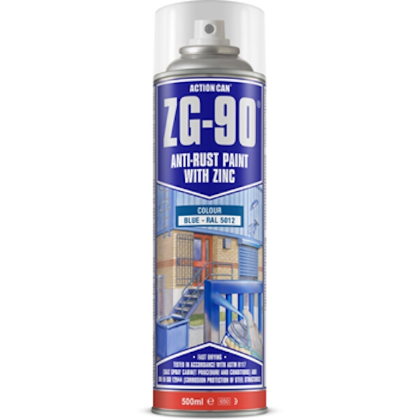 Action Can Anti Rust Spray Zg-90 Blue 500Ml