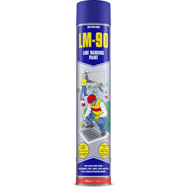 Action Can Line Marking Paint Lm-90 Blue 750Ml