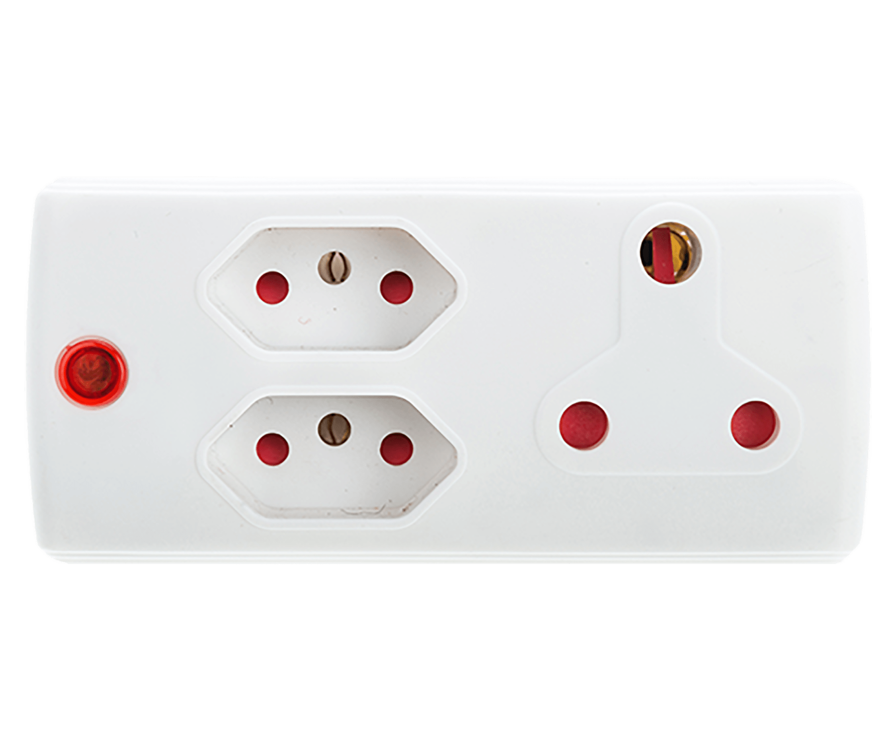 Electricmate 1x16Amp+2x5Amp 3Pin Adaptor – White