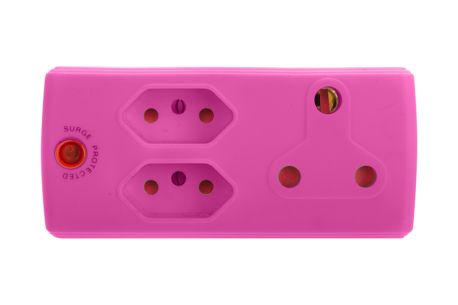 Electricmate 1×16+2x5Amp 3 Pin Adaptor Pink