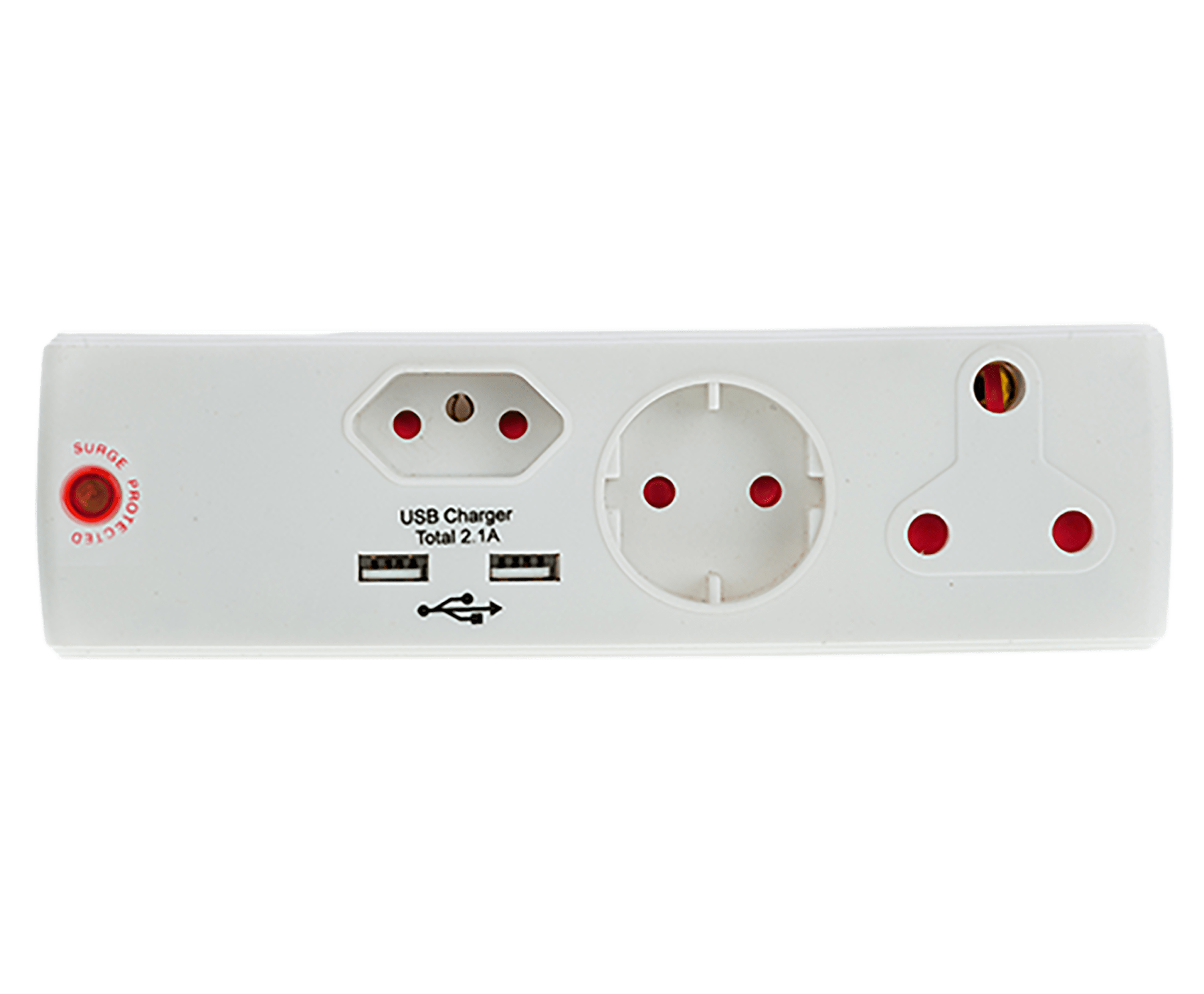 Electricmate 1X16+1xSKO+1×5 3Pin+2.1 USB SURGE – White