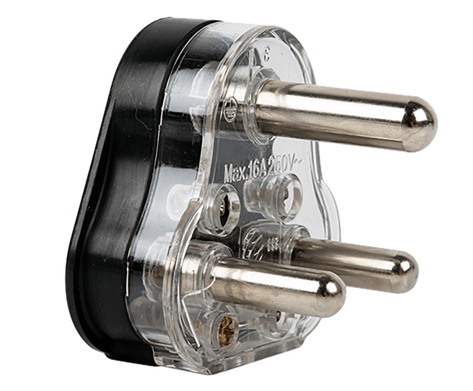 Electricmate 16Amp Hollow Pin Plug Top – Black