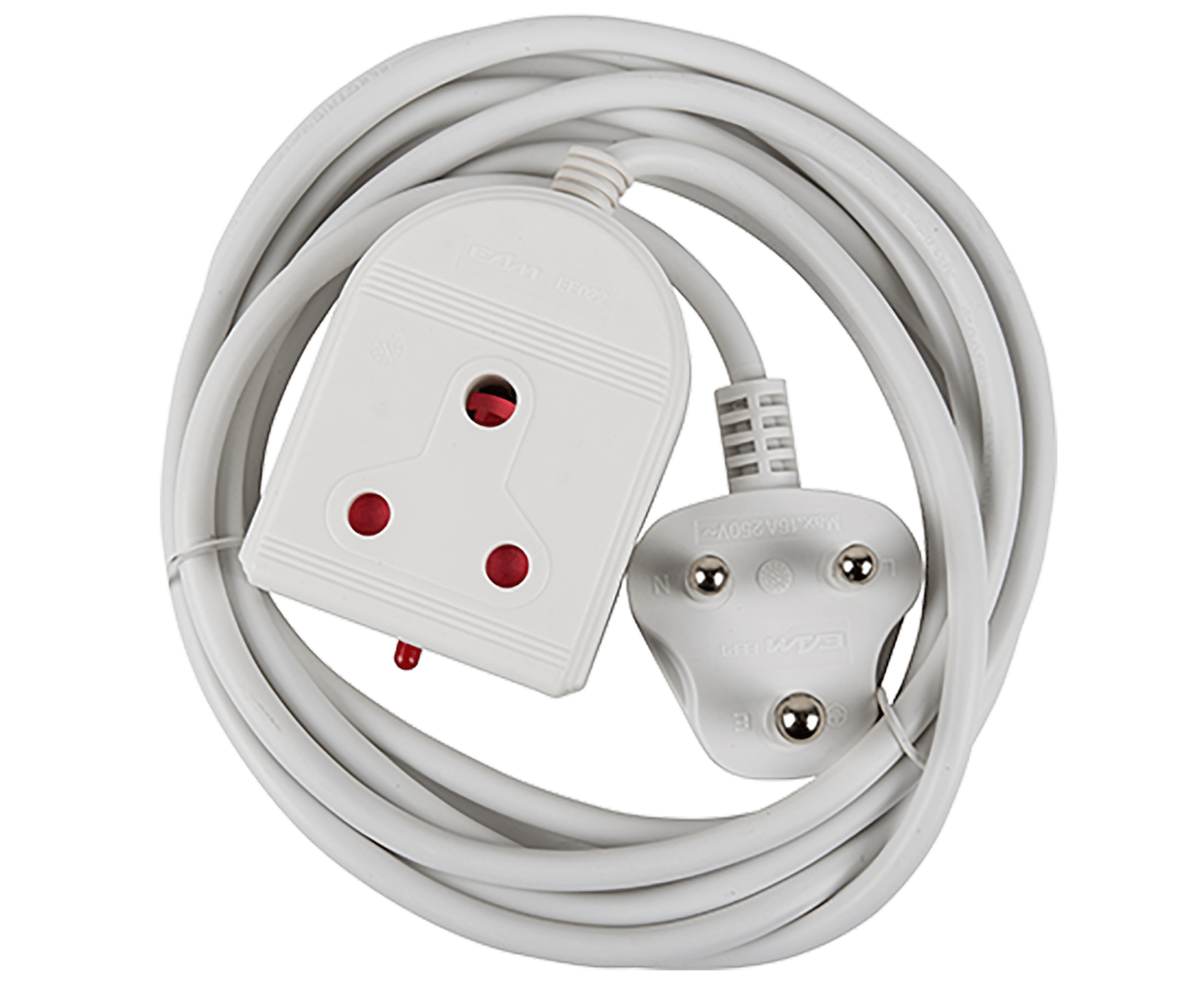 Electricmate 10A 3m Extension Lead – White