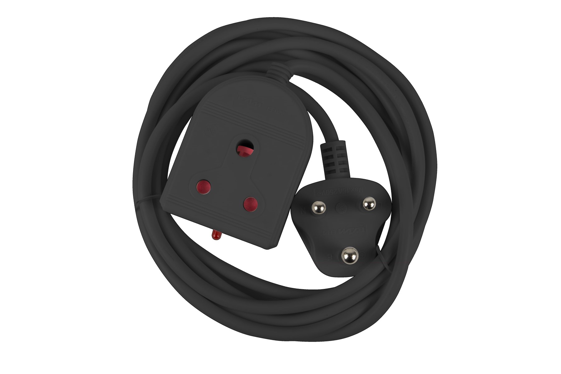 Electricmate 10A 3m Extension Lead – Black