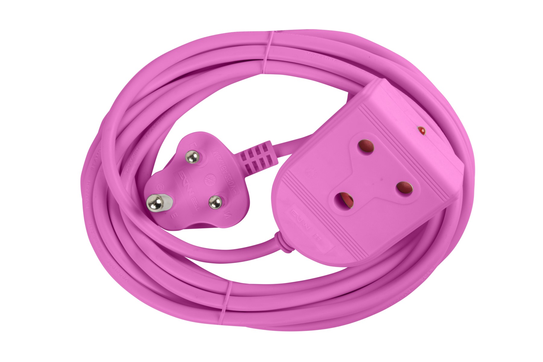Electricmate 10A 5m Extension Lead – Pink
