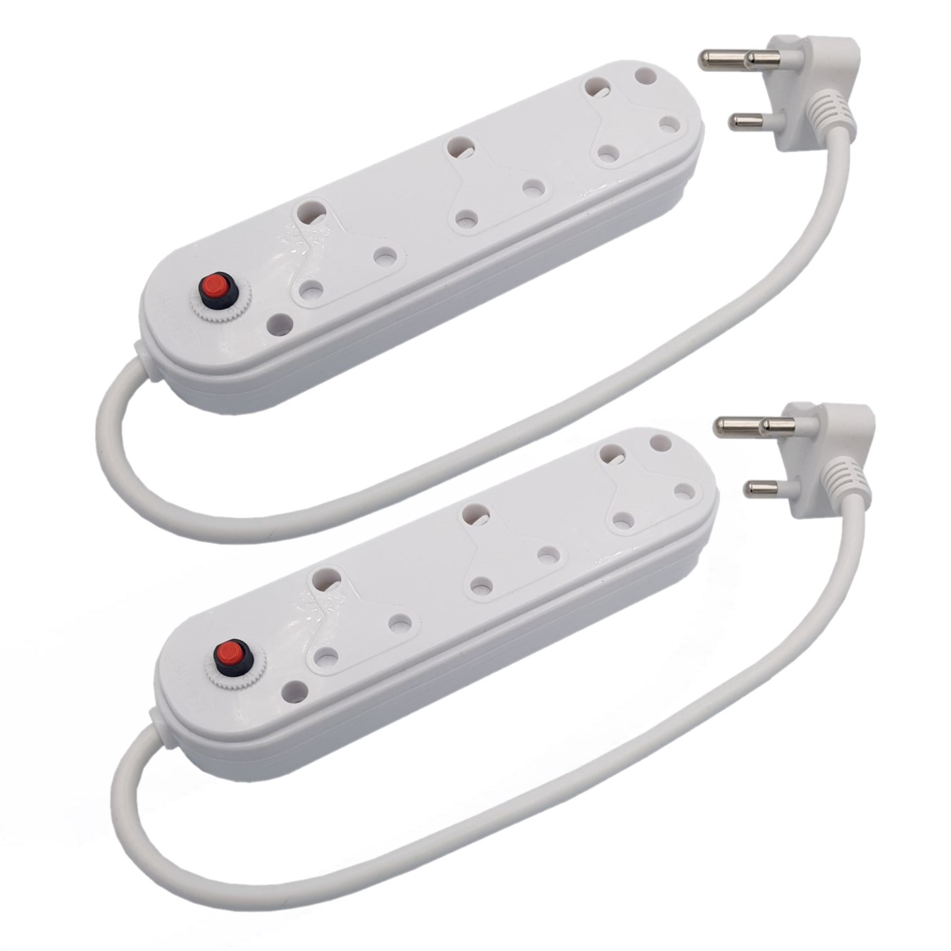 Two Pack 3 Way Multi Plug with cord (E 13A 2 pack)