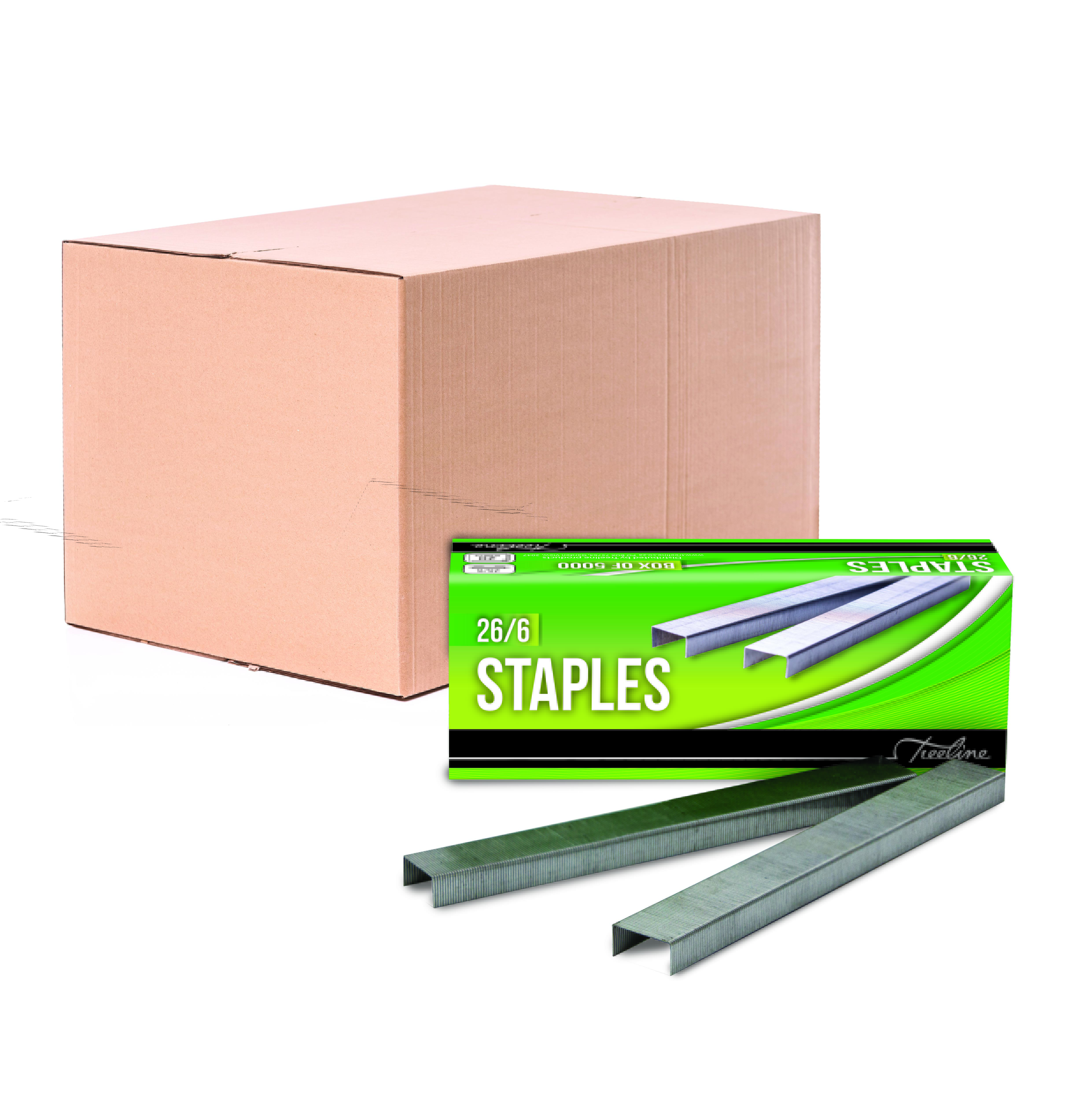 Treeline 26/6 Staples – 20 Sheets (5000 per box) – Pack of 10 Boxes