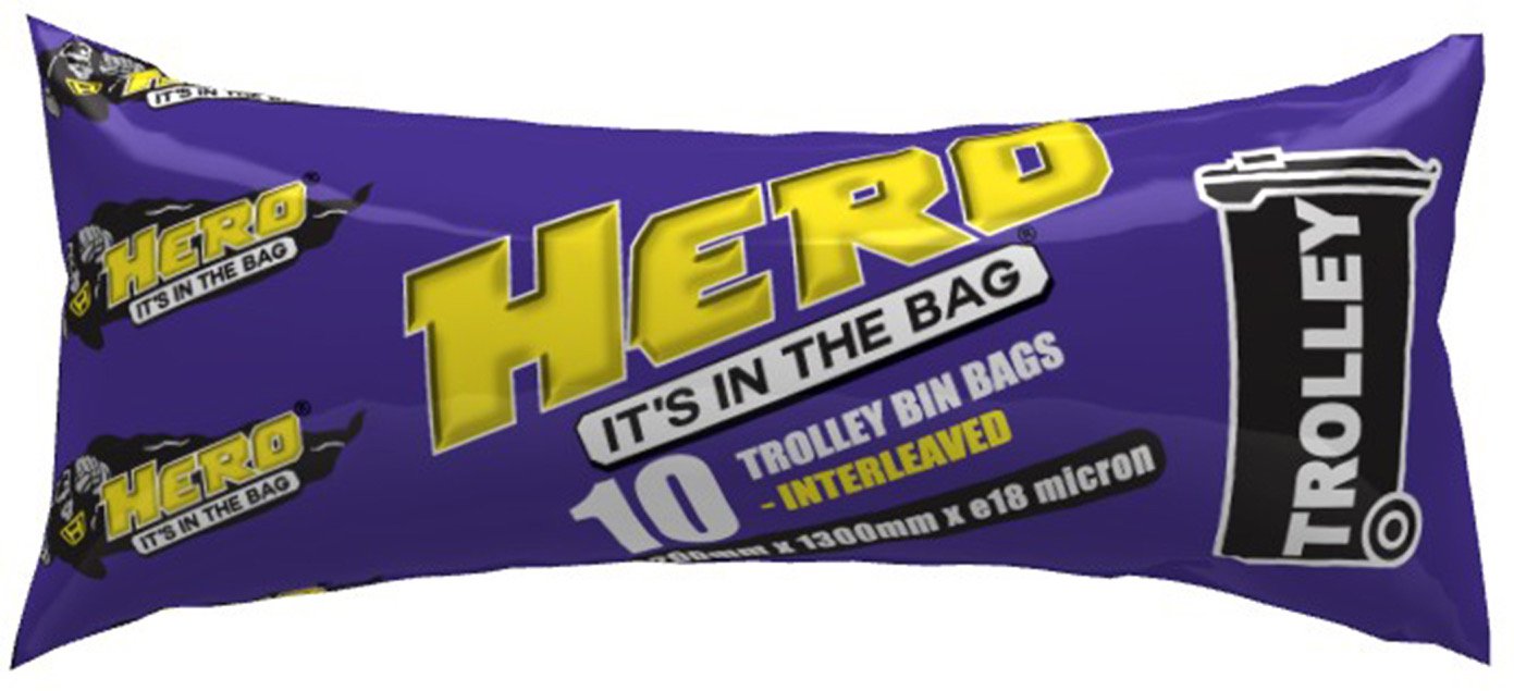 Hero – Trolley Bin Refuse Bags – 50 Units (5 x 10 Packs)