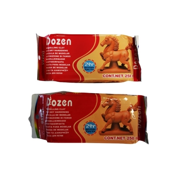 Dozen – Modelling Air Dry Hardening Clay (Pack of 2) – Brown