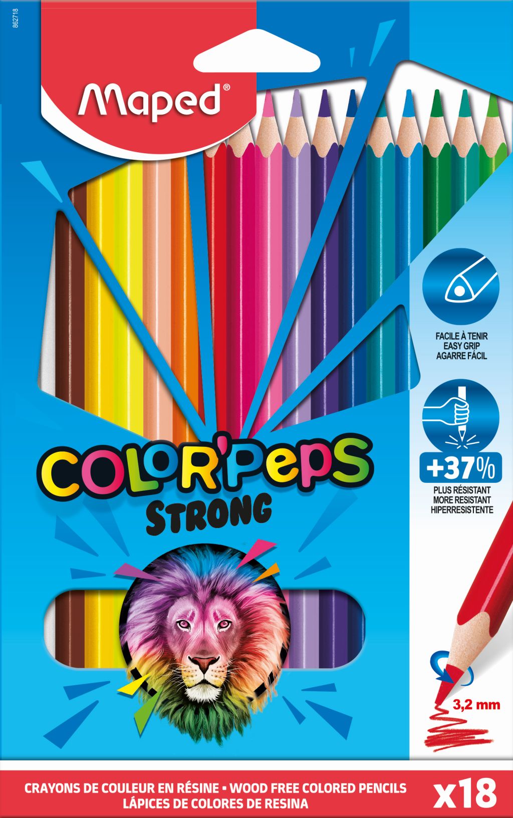 Maped Strong Triangular Colour Pencils Jumbo 12’s