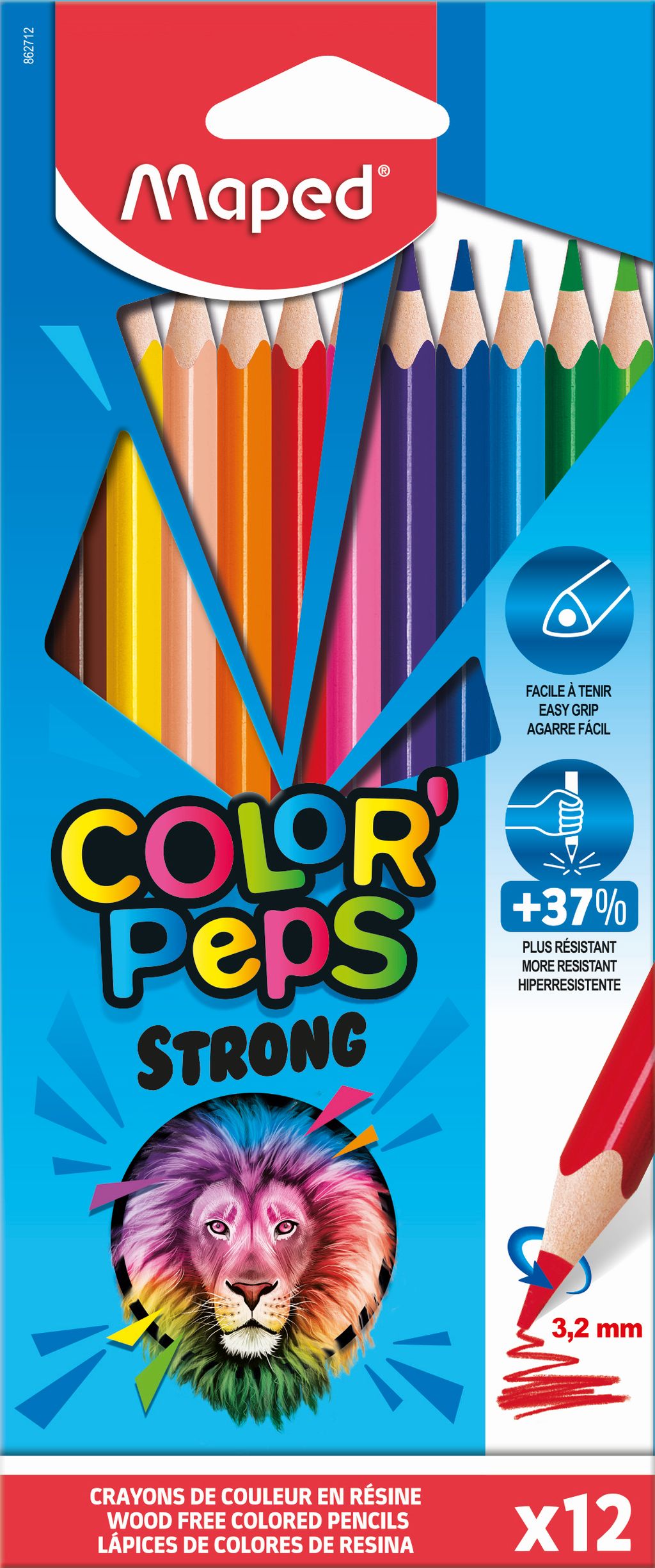 Maped Strong Triangular Colour Pencils 12’s