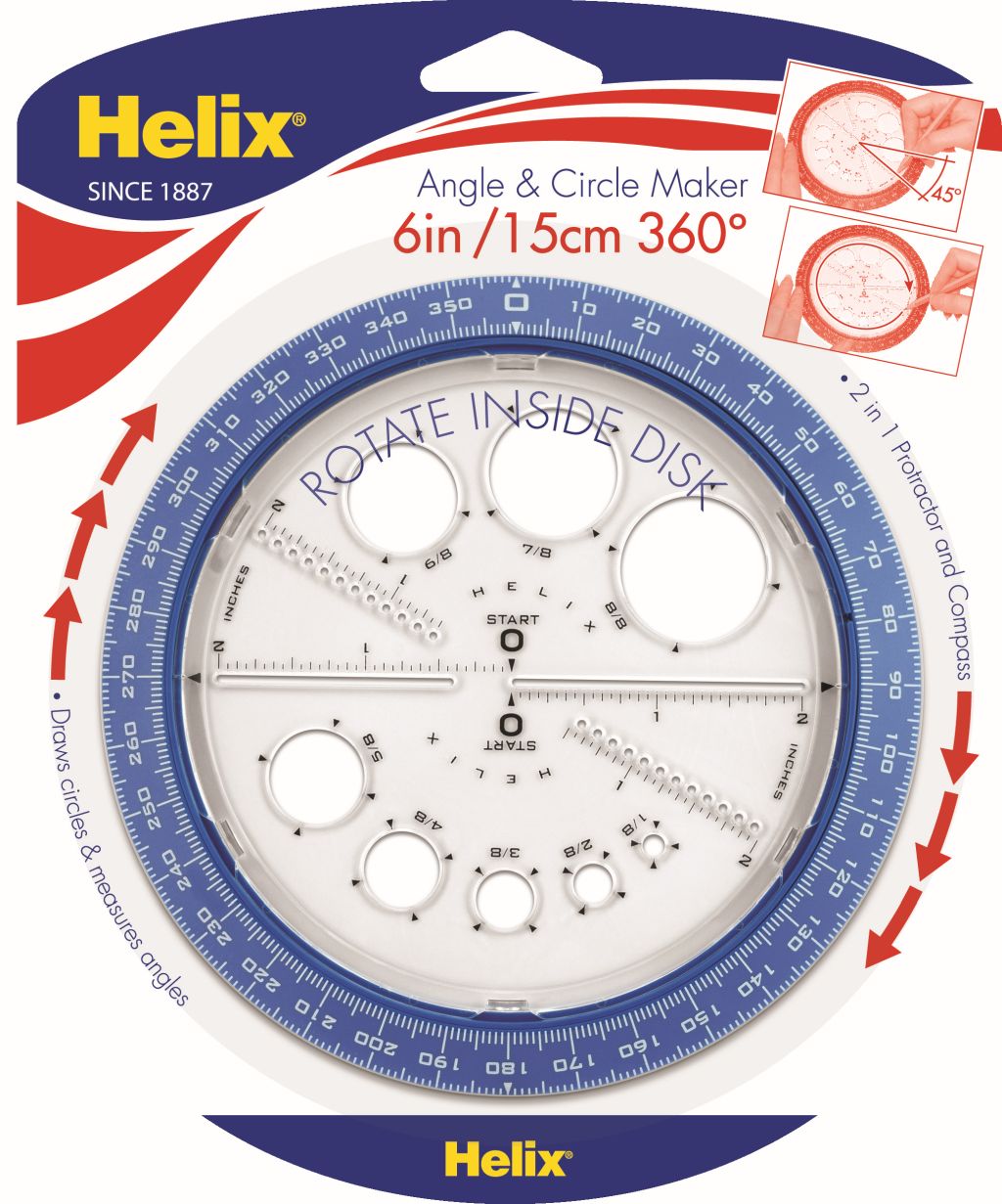 Helix Template Angle & Circle Maker – Assorted Colours