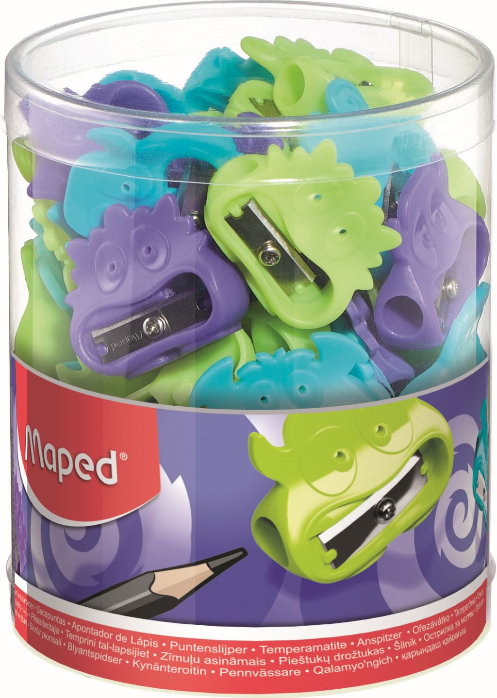 Maped Monster 1 Hole Sharpeners – Tub of 65